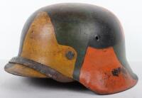 German Army Combat Helmet with WW1 Pattern Camouflage