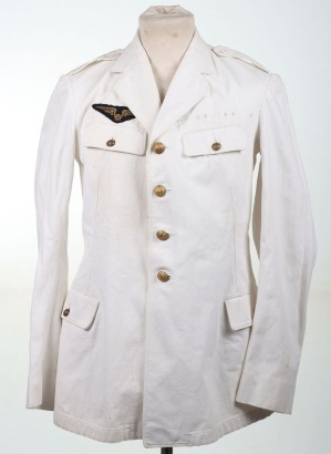 French Balloon Pilots Summer White Tunic, Pre War Era.