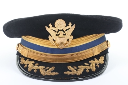 WW2 US Army Officers Field Grade Peaked Cap, British Made, Chemical Corps.
