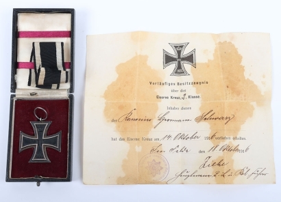 1914 Iron Cross 2nd Class with Award Citation