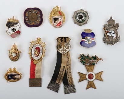 Grouping of Imperial German & Austrian Veterans Badges and Medals