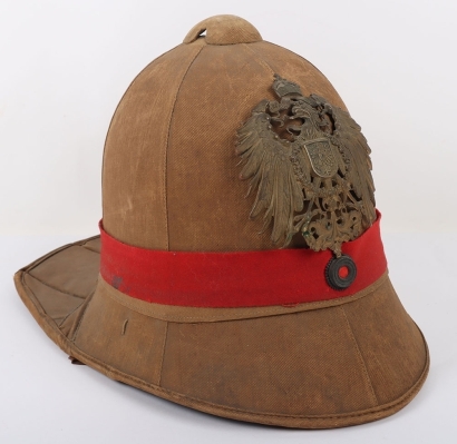 Rare Imperial German East Asian Expeditionary Force Bortfeldt Sun Helmet