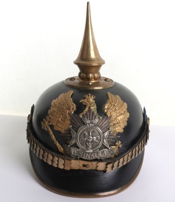 Rare Imperial German Brunswick Infantry Regiment Nr92 One Year Volunteers Pickelhaube