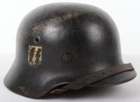 German Waffen-SS Single Decal Steel Combat Helmet