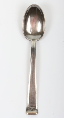 Third Reich Deutsche Reichsbahn Silver Tea Spoon from Joachim von Ribbentrop Personal Wagon Carriage,