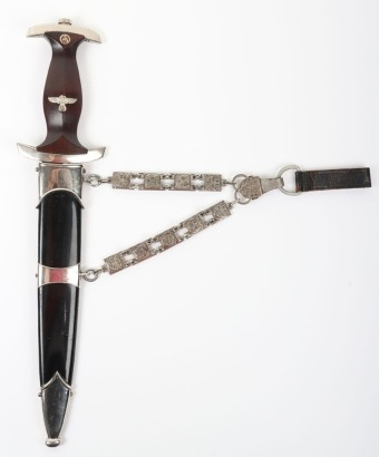 Third Reich NSKK (Nationalsozialistisches Kraftfahrkorps) Officers Chained Dress Dagger by Carl Eickhorn, Solingen,