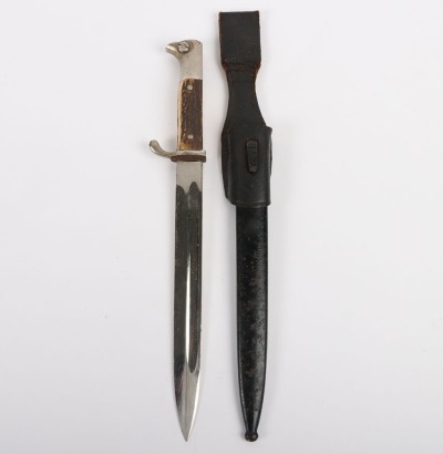 WW2 German Armed Forces Parade Bayonet with Stag Grips by Carl Eickhorn, Solingen