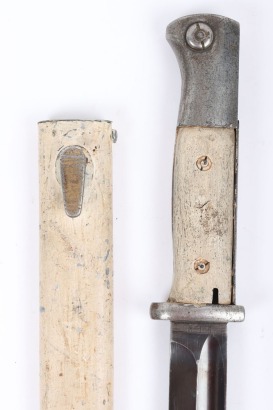 WW2 German K98 Combat Bayonet with Winter Camouflage Paint,