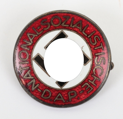 Third Reich NSDAP Party Membership Pin Badge by Gustav Hahl