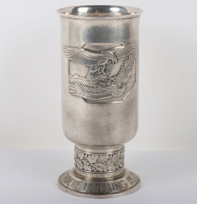 Luftwaffe Honour Goblet Awarded to Obergefreiter Rudolf Wahn, 7./Stuka-Geschwader, Killed in Action 18th March 1943,