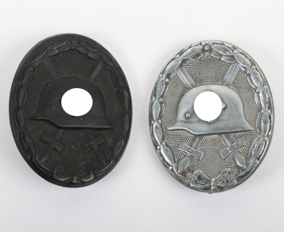 WW2 German Armed Forces Wound Badges in Silver and Black Grades