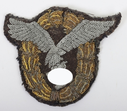 WW2 Luftwaffe Bullion Pilot Observers Qualification Badge.