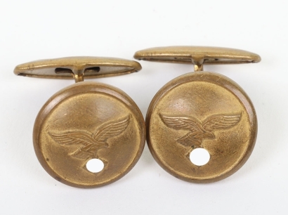 WW2 German Luftwaffe Officers Cuff Links, Pair.