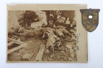 WW2 German Krim Shield & Press Photo relating to Operation Grief.