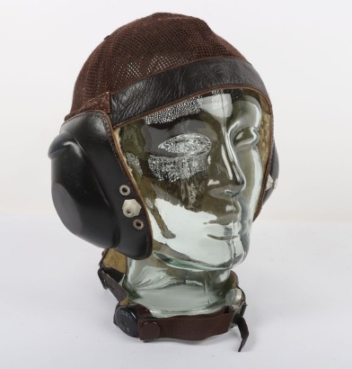 WW2 German Luftwaffe Summer Pattern Netted Flying Helmet LKpN-101