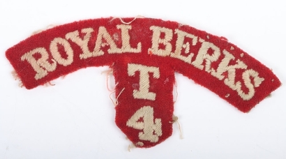 WW1 Period 4th Territorial Battalion Royal Berkshire Regiment Cloth Shoulder Title
