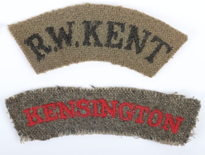 Grouping of WW1 Period Cloth Shoulder Titles - 4
