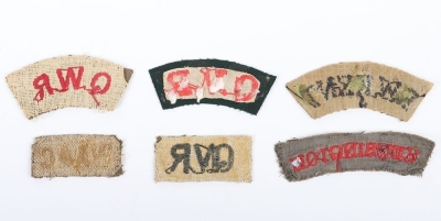 Grouping of WW1 Period Cloth Shoulder Titles - 5