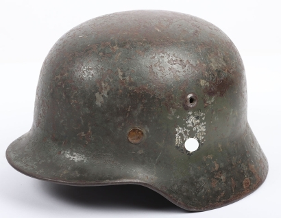 WW2 German Army M-35 Double Decal Steel Combat Helmet
