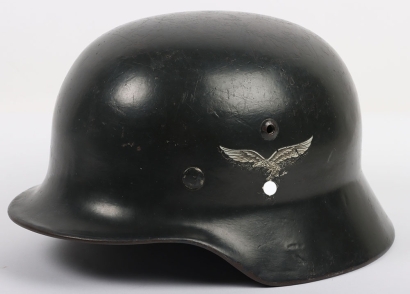 WW2 German Luftwaffe M-35 Single Decal Steel Combat Helmet