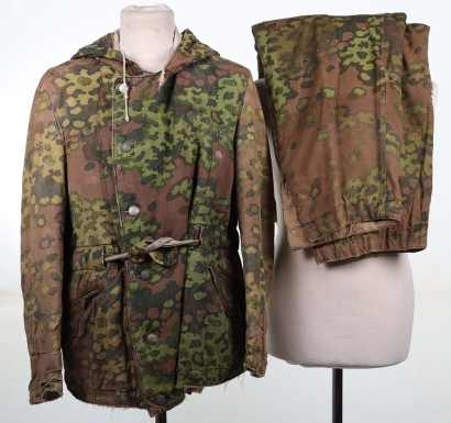 Rare WW2 German Waffen-SS Spring Reversible Camouflage Anorak and Trousers