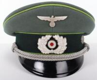 German Army Panzer Grenadier Officers Peaked Cap