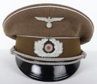 German Army Transport Group Speer Officers Peaked Cap