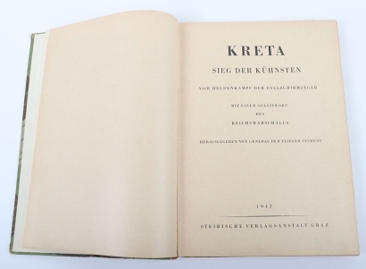 WW2 German Fallschirmjager (Paratrooper) Propaganda Book for the Kreta Campaign,