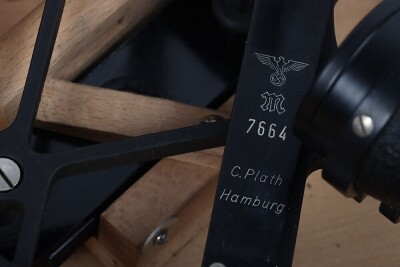 WW2 German Kriegsmarine Sextant in Original Transit Box, by C Plath, Hamburg, - 11