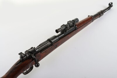 Deactivated WW2 German, K98 Bolt Action Rifle with ZF.41 Scope. 1943 Dated. - 7