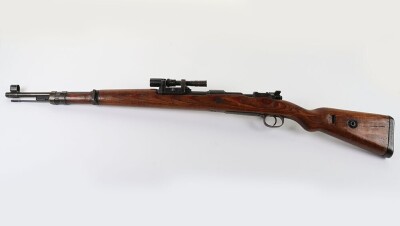 Deactivated WW2 German, K98 Bolt Action Rifle with ZF.41 Scope. 1943 Dated. - 11