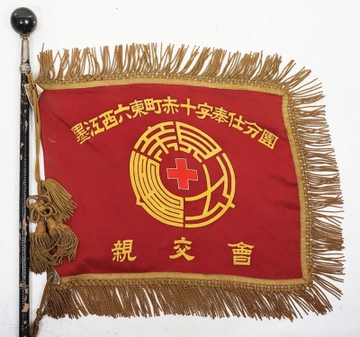 WW2 Japanese Military Academy Flag on Pole