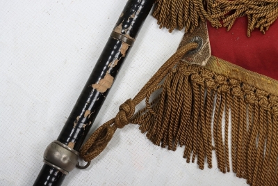 WW2 Japanese Military Academy Flag on Pole - 5