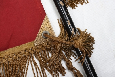 WW2 Japanese Military Academy Flag on Pole - 9