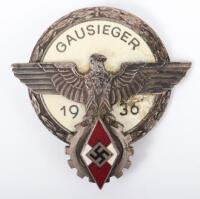 Third Reich Hitler Youth Gausieger 1936 Badge