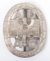 Third Reich Gau Rheinpfalz ADAC Award