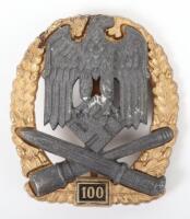 German Army / Waffen-SS General Assault Badge for 100 Engagements