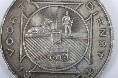 Scarce Boer Loyal Service Decoration (Dekoratie voor Trouwe Dienst) to the Head Staff Officer in General Botha&rsquo;s Staff. - 4
