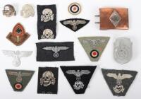 Selection of Third Reich Cloth & Metal Insignia