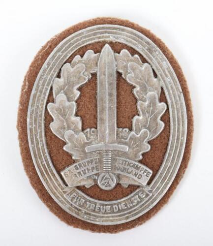 Third Reich SA Gruppe Hochland Badge