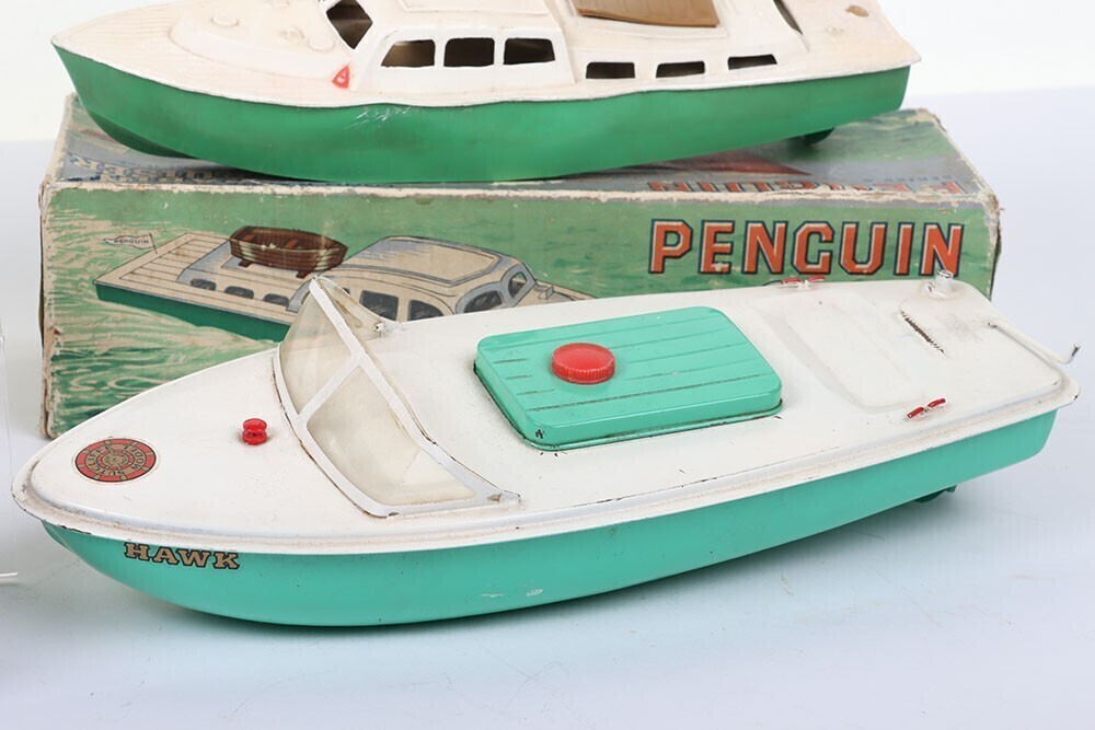 Five Vintage Toy Boats