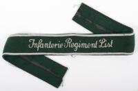 German Army Infantry Regiment List Uniform Cuff Title