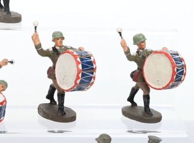 Lineol and Elastolin 70mm Hitler, Soldiers and Wehrmacht Bass Drummers, 1930s, - 4
