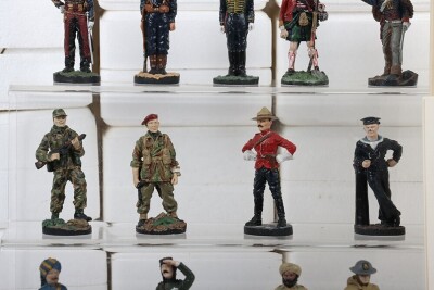 Franklin Mint 54 mm Scale Pewter Military Figures,designed by Charles Stadden, 'Fighting Men of the British Empire' Military Figures issued Monthly in the early 1980&rsquo;s Includes: English Civil War, Napoleonic, 1st world war 2nd World War, Guards, Royal Na - 3