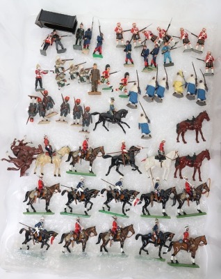 Collection of solid cast and other model soldiers, - 2