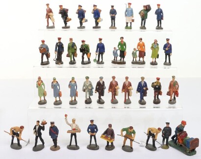Elastolin 55mm Railway figures,