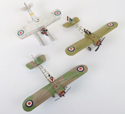 Three Heco 1:32 scale tinplate Aeroplanes, - 2