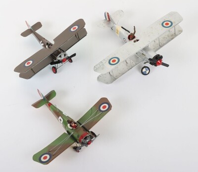 Three Heco 1:32 scale tinplate Aeroplanes, - 2