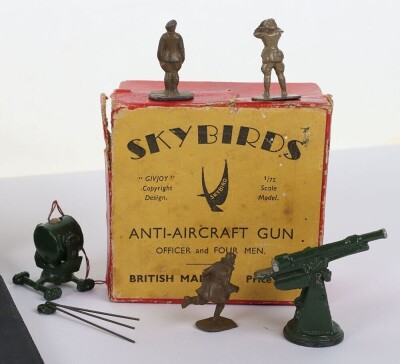 Skybirds lead figures, wooden Airport and planes, - 5