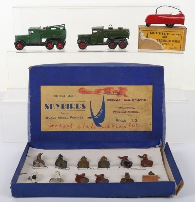 Skybirds vehicles and RAF crew,